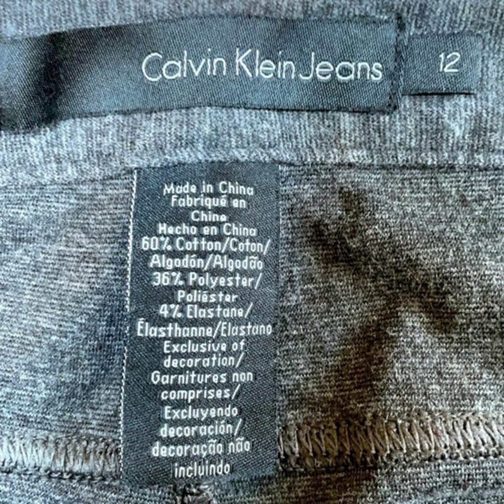 CALVIN KLEIN | Women’s Dark Gray Stretch Jeggings Size 12 - Picture 5 of 7